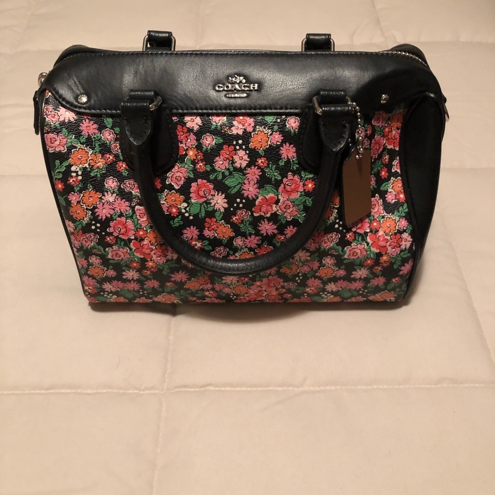 Coach floral handle bag